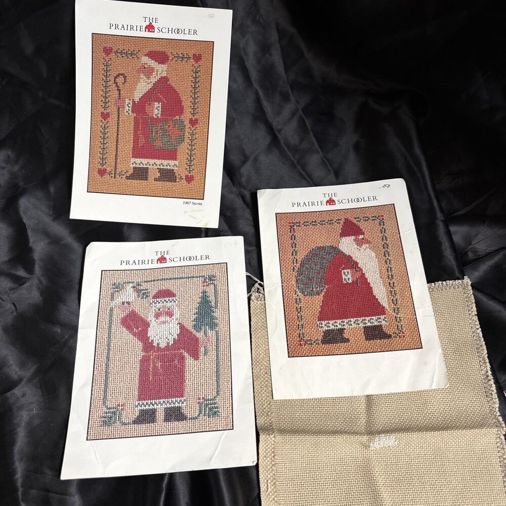 The Prairie Schooler 1985, 86 & 87 Santa Counted Cross Stitch Chart